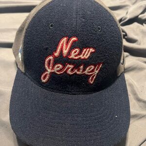 Nike Navy and Gray Hat with Red Embroidery